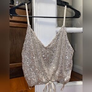 ZARA sequin crop top